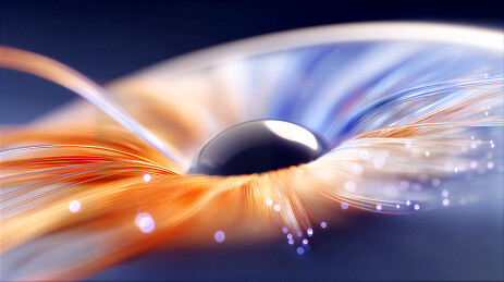 抽象的眼球与光线特效