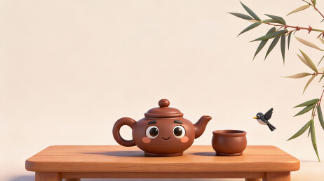 中式茶具禅意摆拍背景