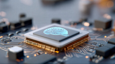 芯片上的脑形图案