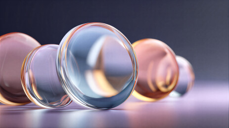 多色玻璃球体组合