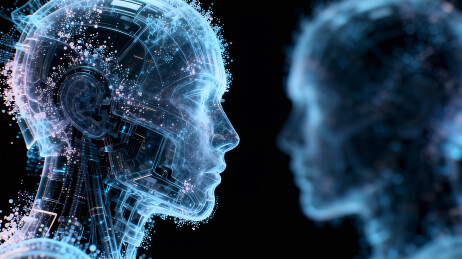 未来虚拟世界人工智能机器人插图