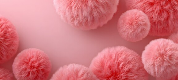 粉色毛球背景图