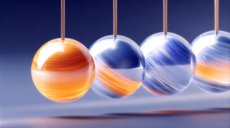 牛顿摆球艺术渲染图