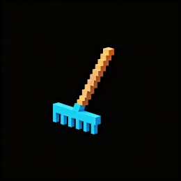 像素风格耙子工具图像