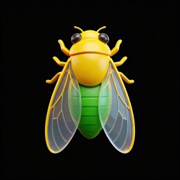 卡通蝉虫形象设计展示