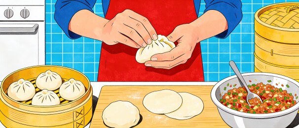 冬至包饺子