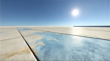 晴朗天空下的空旷地面