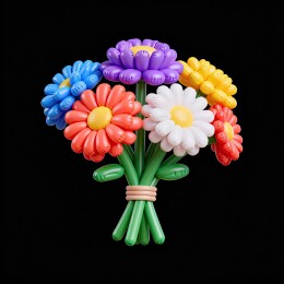 多彩气球花束创意艺术