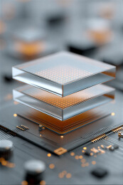 多层芯片结构特写