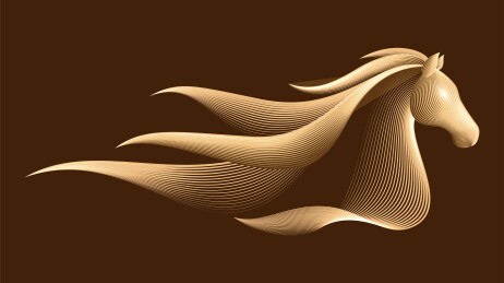 马年抽象马插画