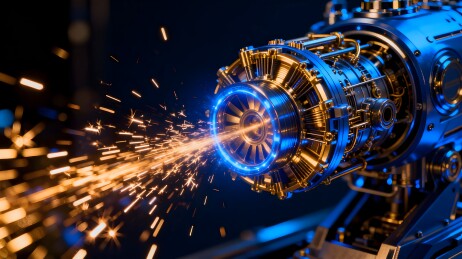 机械引擎火花飞溅动态特写