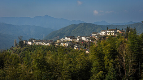 安徽木梨硔云海村落