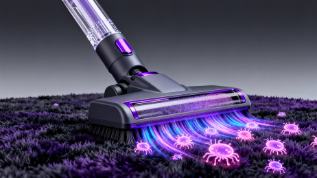 吸尘器清洁地毯显微螨虫