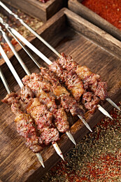 美味烧烤猪五花肉串