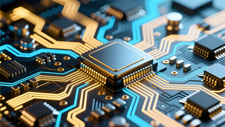 现代科技抽象电路板光效展示