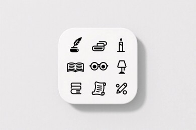 简约图标集合按钮