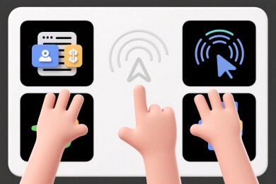 触摸操作界面插画