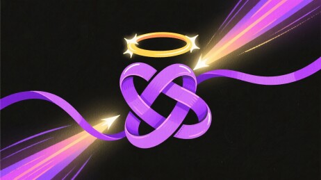 紫色神圣绑带与光环插画