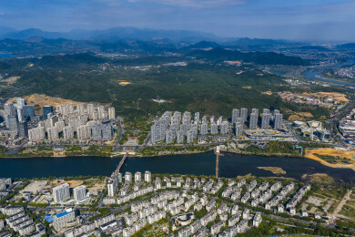 中国浙江衢州市常山县城市风光