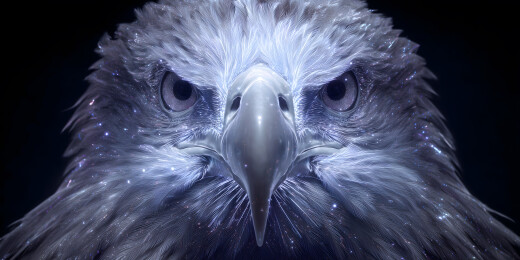 全息投影风格的鹰特写