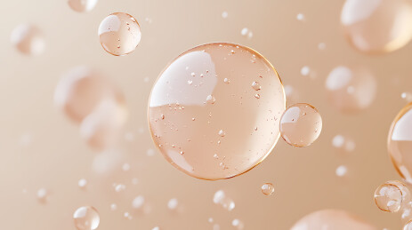 金色液体泡泡抽象背景