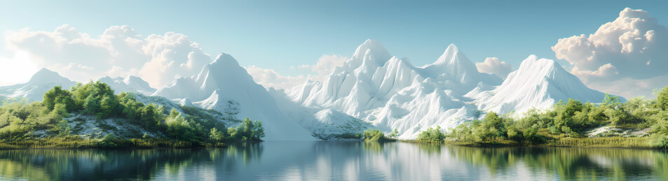 宁静的极地冰山景观