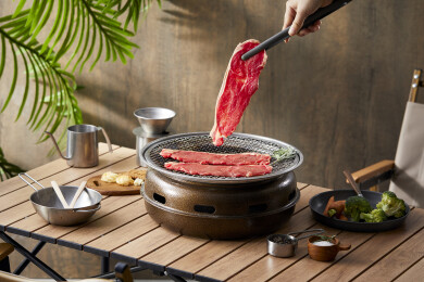 露营烤牛排美食 新西兰牛眼烤肉