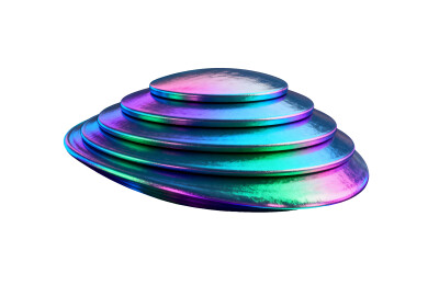 炫彩多层盘状艺术装置