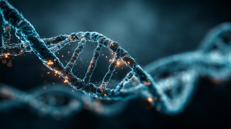 3D螺旋DNA链基因工程生物医疗科技