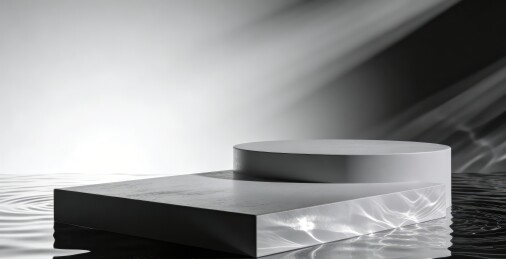 灰色分层展示台