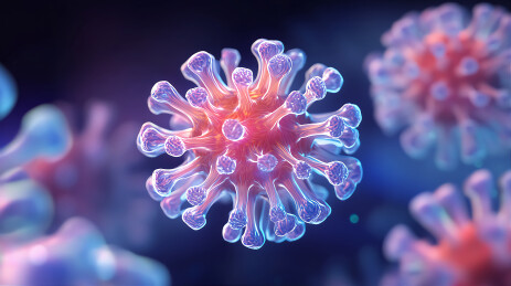 微观下的病毒细胞医疗背景