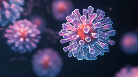 微观下的病毒细胞医疗背景