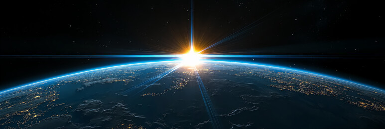 太空星球穿梭的光束科技感背景