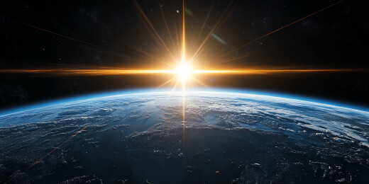 太空星球穿梭的光束科技感背景