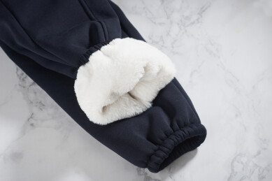 仿羊羔绒厚实保暖束口儿童毛裤