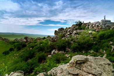 内蒙古呼伦贝尔黑山头景点自然风光