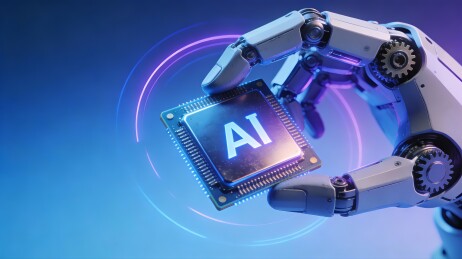 机械臂持AI芯片科技感十足