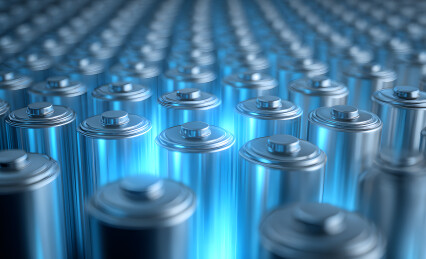 整齐排列的电池