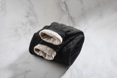 成人菱格羊毛夹棉舒适保暖裤