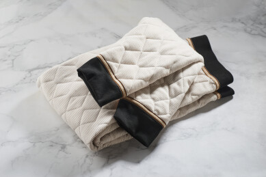 成人菱格羊毛夹棉舒适保暖裤