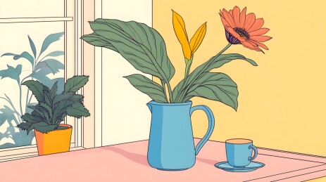 夏日家庭凉粉的清凉与温馨