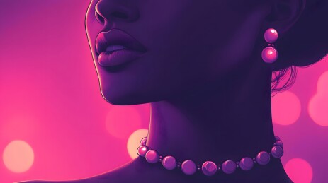 晚宴中闪耀的珠宝项链