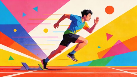 跑道赛跑