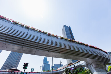 中国浙江杭州庆春东路树形天桥