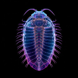 梦幻透明发光海洋甲壳动物