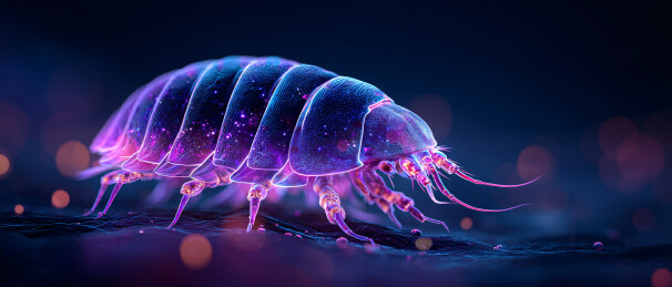 梦幻透明发光海洋甲壳动物