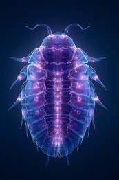 梦幻透明发光海洋甲壳动物