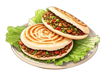 肉夹馍插画