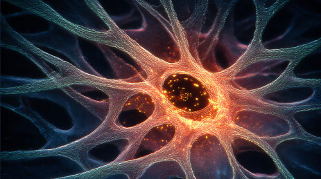 神经元细胞发光结构艺术图