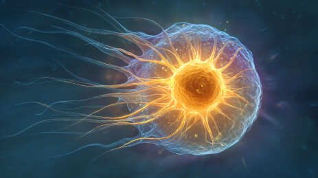 神经元细胞发光示意图